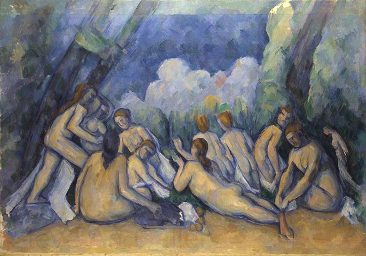 Paul Cezanne Les grandes baigneuses (Large Bathers) (mk09) Norge oil painting art